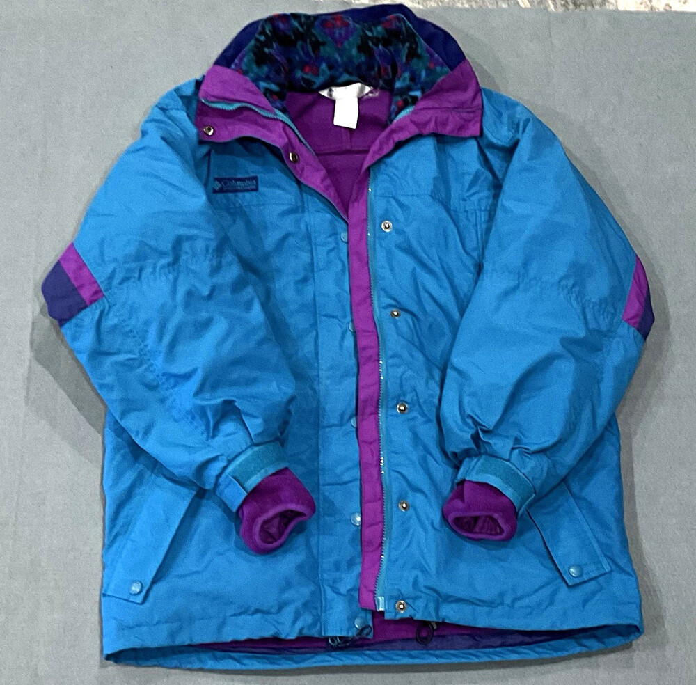 Vintage Columbia Longs Peak Women’s S Blue/Purple 3-in-1 Full Zip Lined Jacket